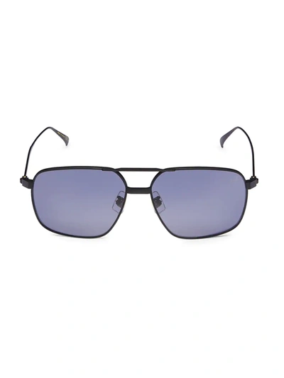 Shop Dunhill Men's 60mm Pilot Sunglasses In Black