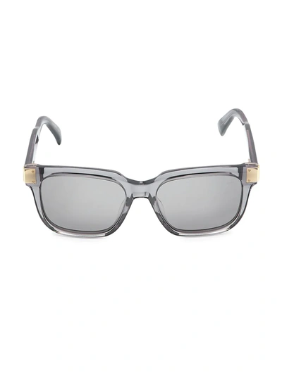 Shop Dunhill Men's 54mm Rectangular Sunglasses In Grey