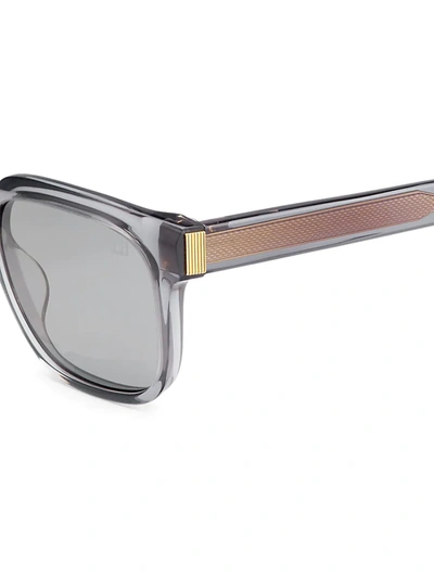 Shop Dunhill Men's 54mm Rectangular Sunglasses In Grey