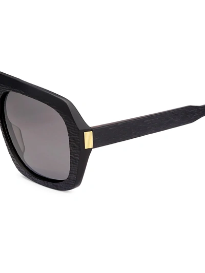Shop Dunhill Men's 59mm Rectangular Sunglasses In Black