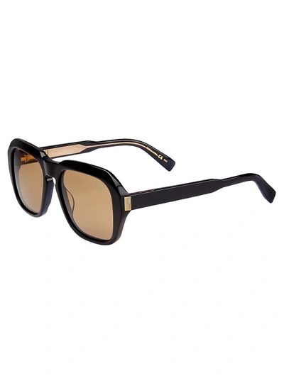 Shop Dunhill 54mm Rectangular Sunglasses In Black