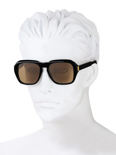 Shop Dunhill 54mm Rectangular Sunglasses In Black