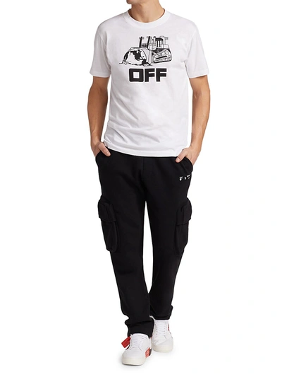 Shop Off-white Men's World Caterpilla Logo Graphic T-shirt In White Black