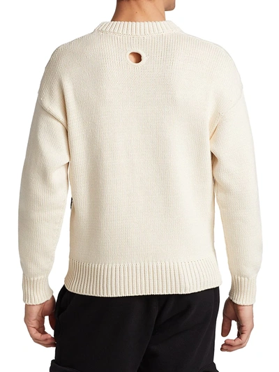 Shop Off-white Men's For The Nature Elfin Sweater In Ecru Black