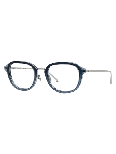 Shop Berluti 51mm Panthos Optical Glasses In Blue Gradient