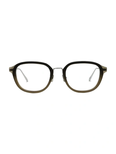 Shop Berluti 51mm Panthos Optical Glasses In Khaki Gradient