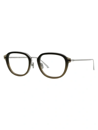 Shop Berluti 51mm Panthos Optical Glasses In Khaki Gradient