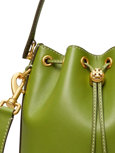 Shop Tory Burch Leather Bucket Bag In Moose