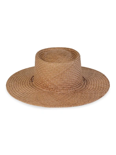 Shop Lack Of Color Women's Vienna Woven Wide-brim Boater Hat In Natural Brown