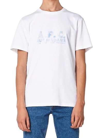 Shop A.p.c. Men's Bobby Logo T-shirt In Blue