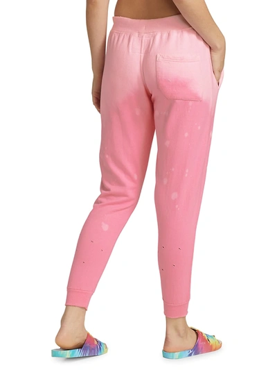 Shop La Detresse L.a. Stress Bhh Distressed Acid Wash Sweatpants In Pink