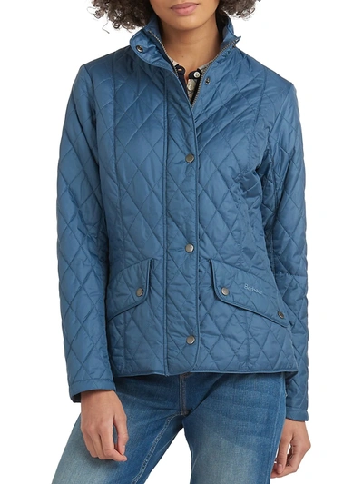 Shop Barbour Flyweight Cavalry Quilt Jacket In China Blue