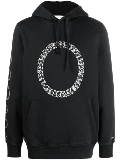 Shop Alyx Chain-link Print Hoodie In Black