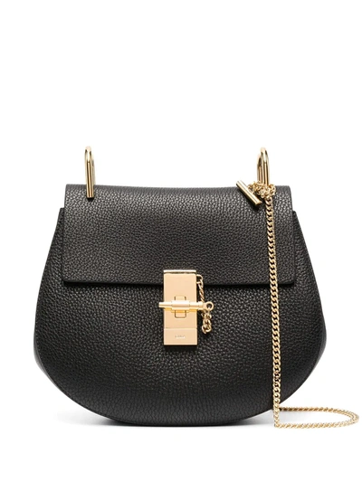 Shop Chloé Drew Medium Shoulder Bag In Black