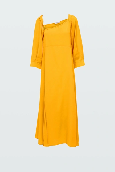 Shop Dorothee Schumacher Fluid Volumes Dress In Gelb