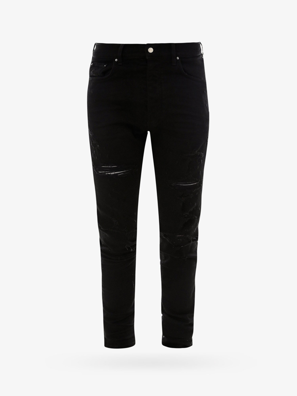 black amiri jeans with patches