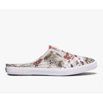 Shop Keds Moxie Mule Tropical Feat. Organic Cotton In Cream Multi