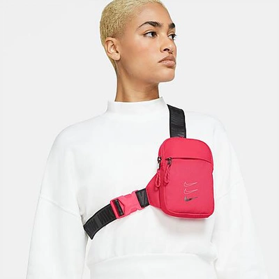 Shop Nike Sportswear Essential Small Hip Pack In Fireberry