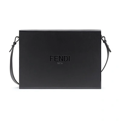 Shop Fendi Messenger Box In Noir