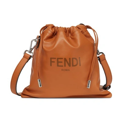 Shop Fendi Pack Small Pouch In Marron