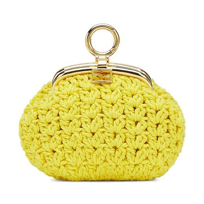 Shop Fendi Coin Purse In Jaune