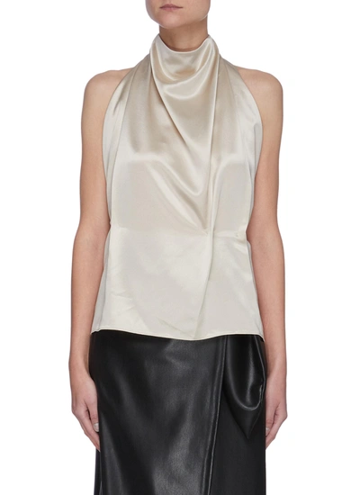 Shop 16arlington 'tana' Sleeveless Satin Top In Neutral