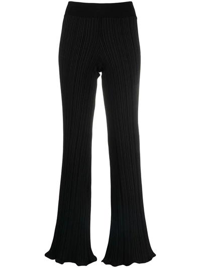 Shop Acne Studios Stretch-fit Ribbed Trousers In Black