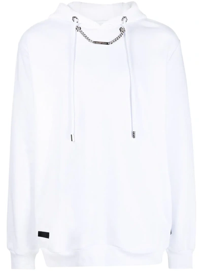 Shop Philipp Plein Chain-link Hoodie In White