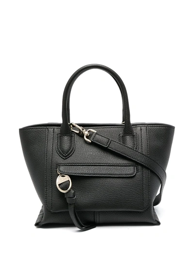 Shop Longchamp Mailbox Leather Tote Bag In Black