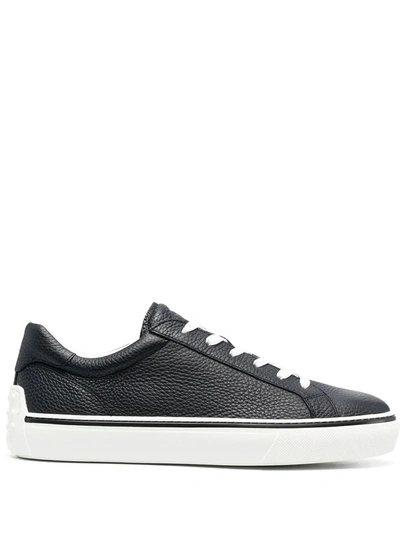 Shop Tod's Panelled Low-top Sneakers In Blue