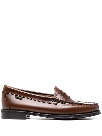 Shop G.h. Bass & Co. Leather Penny Loafers In Brown