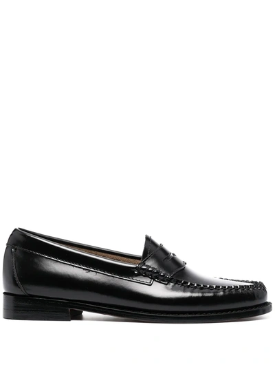 Shop G.h. Bass & Co. Slip-on Penny Loafers In Black
