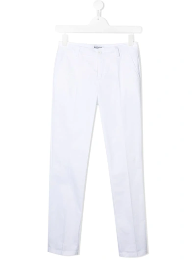 Shop Dondup Teen Slim-fit Chinos In White