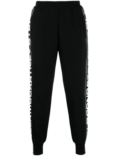 Shop Stella Mccartney Logo Trim Track Pants In Black