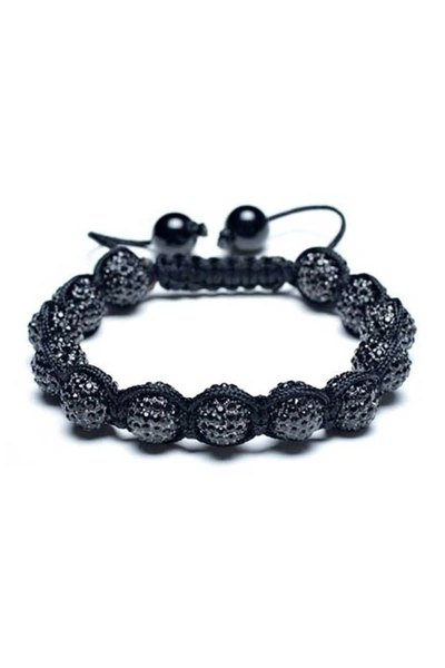 Shop Bling Jewelry Black Crystal Pave Beaded Bracelet