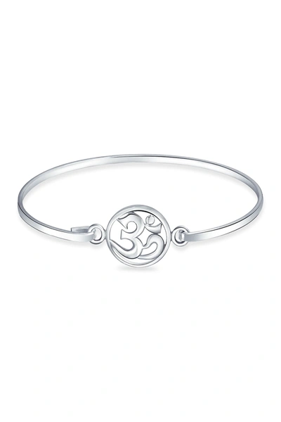 Shop Bling Jewelry Sterling Silver Om Symbol Bracelet In Grey