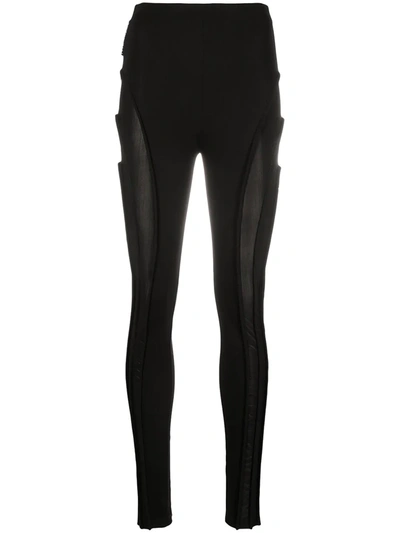 Shop Just Cavalli Piping-detail Leggings In Black