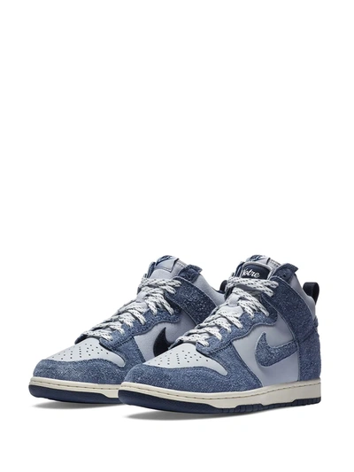Shop Nike X Notre Dunk High Sp "blue Void" Sneakers In White
