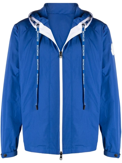 Shop Moncler Carles Hooded Jacket In Blue