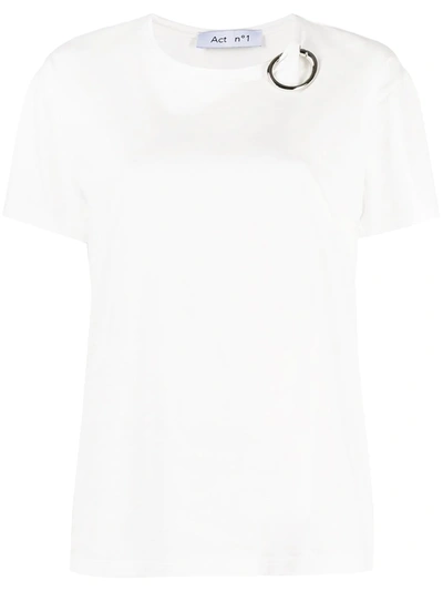 Shop Act N°1 Carabiner-detailed Cotton T-shirt In White