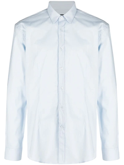 Shop Daniele Alessandrini Long-sleeved Shirt In Blue