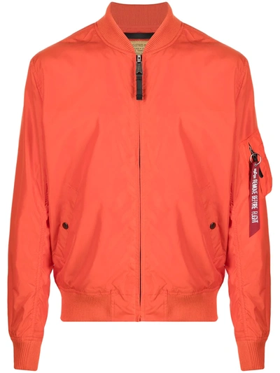 Shop Alpha Industries Ma-1 Tt Bomber Jacket In Orange