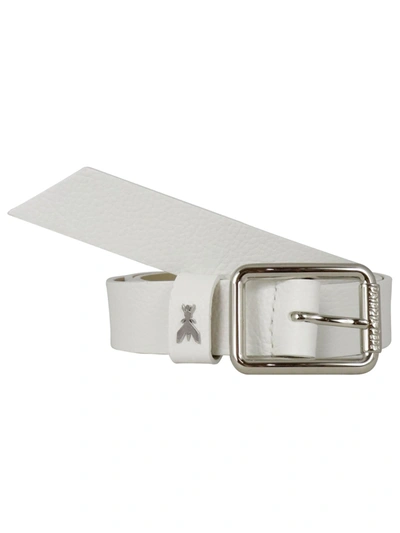 Shop Patrizia Pepe Leather Belt In White