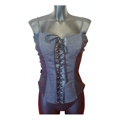 Pre-owned Moschino Cheap And Chic Corset In Anthracite