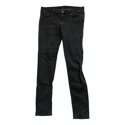 Pre-owned Massimo Dutti Black Cotton - Elasthane Jeans