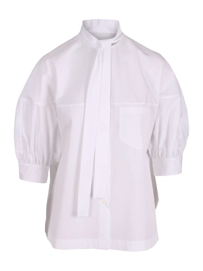 Shop Prada Cotton Blouse In White