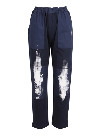 Shop Yoshi Kondo Jamp Cotton Trousers In Blue