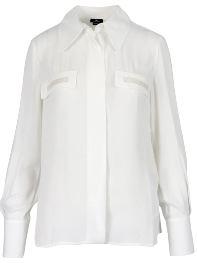 Shop Elisabetta Franchi Celyn B. Viscose Shirt In Ivory