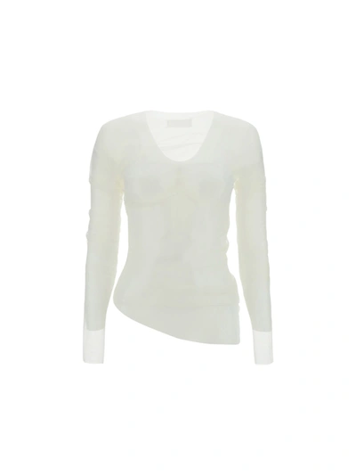 Shop Maison Margiela Top In Off White