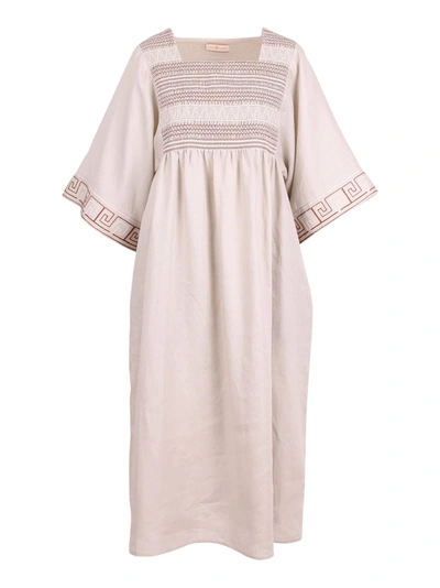 Shop Tory Burch Linen Dress In White